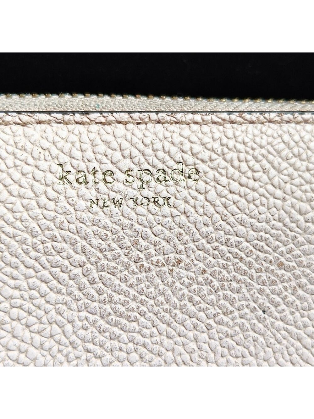KATE SPADE Baby Pink Pebbled Leather Zippered Wallet - Picture 3 of 12